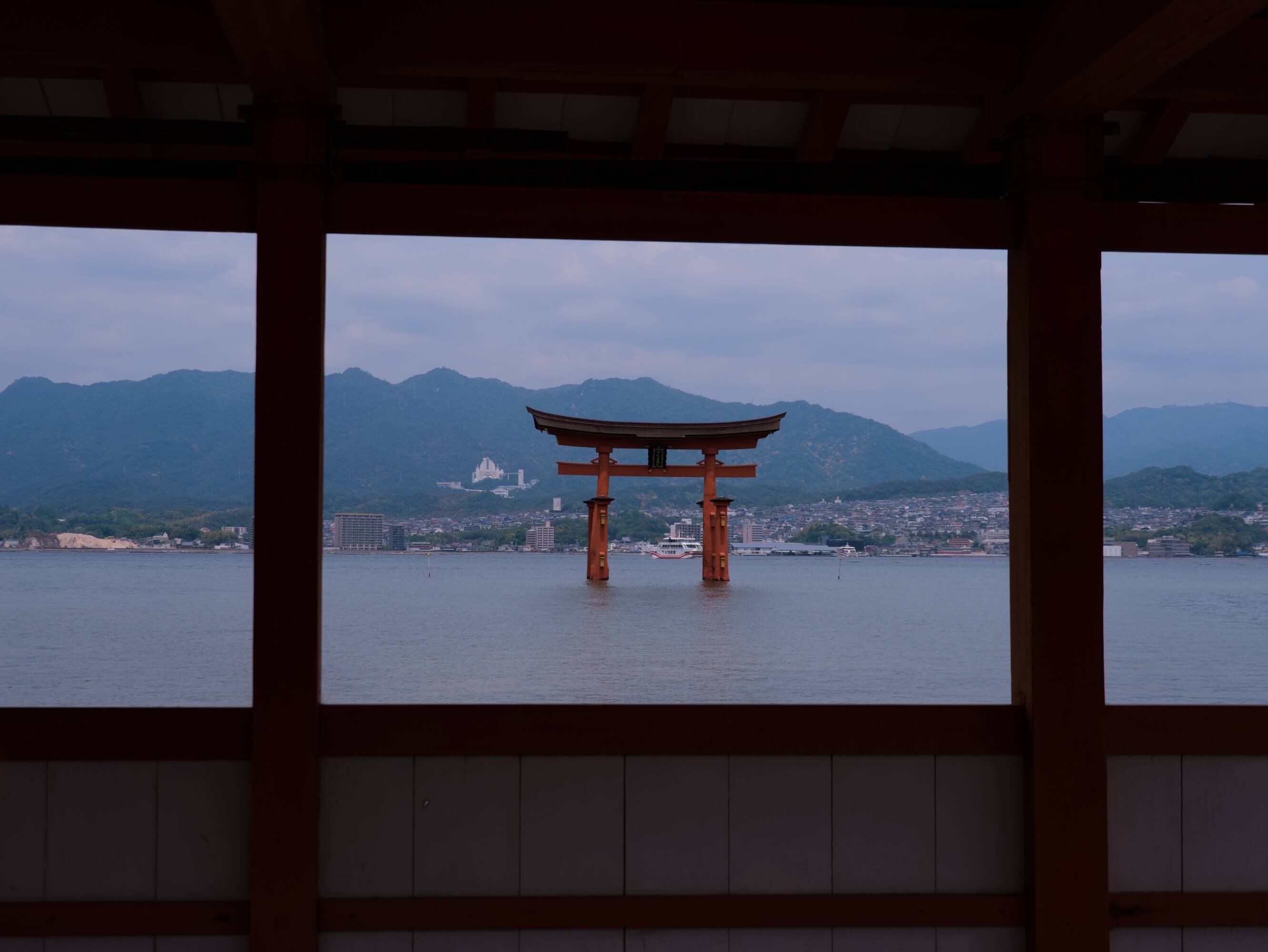 Torii gate in water
